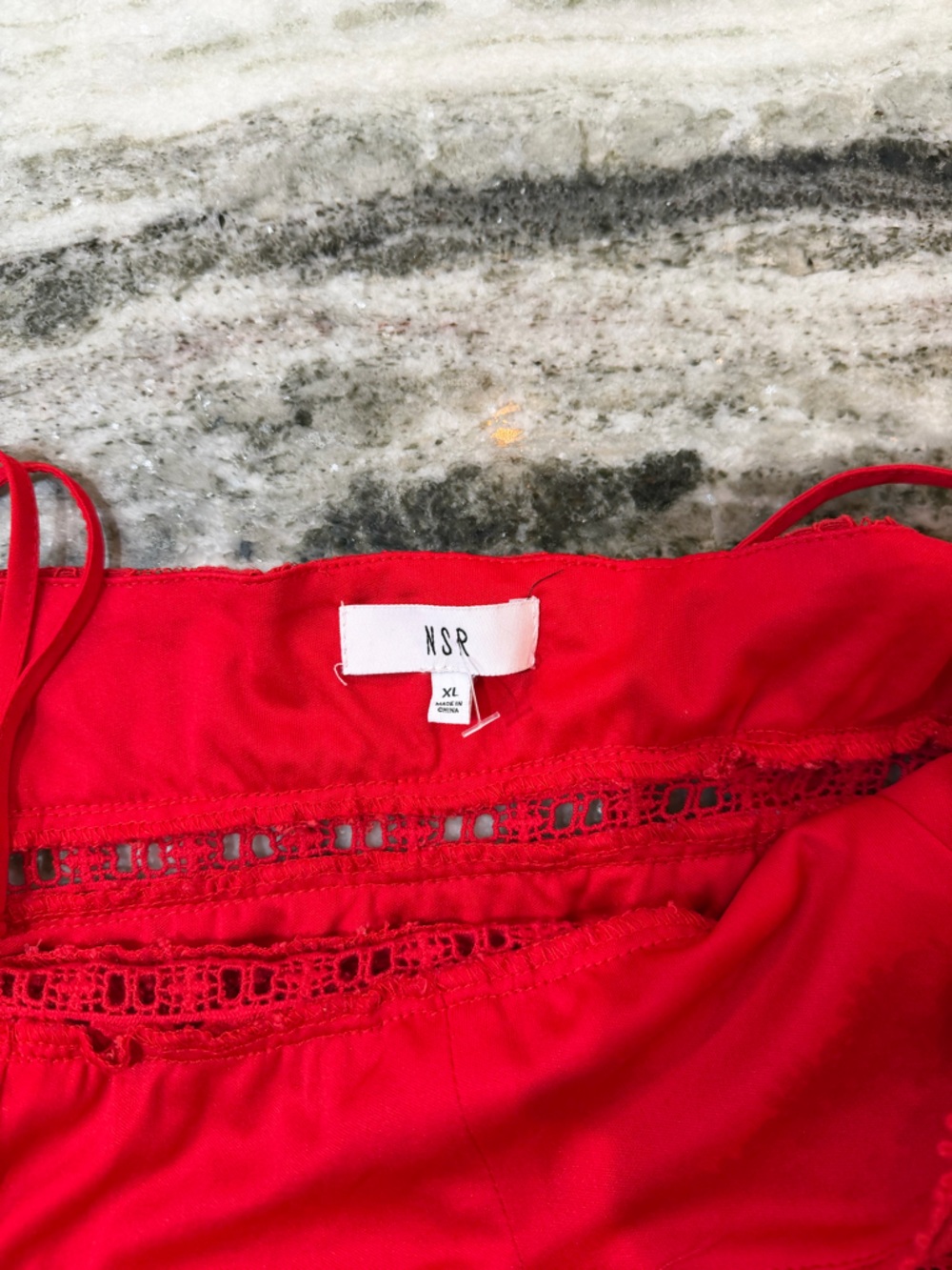 NSR Red Lace Spaghetti-Strap Midi Dress
Women’s XL - Picture 8 of 12